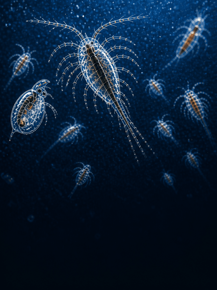 Živý zooplankton z české produkce jako potrava pro ryby